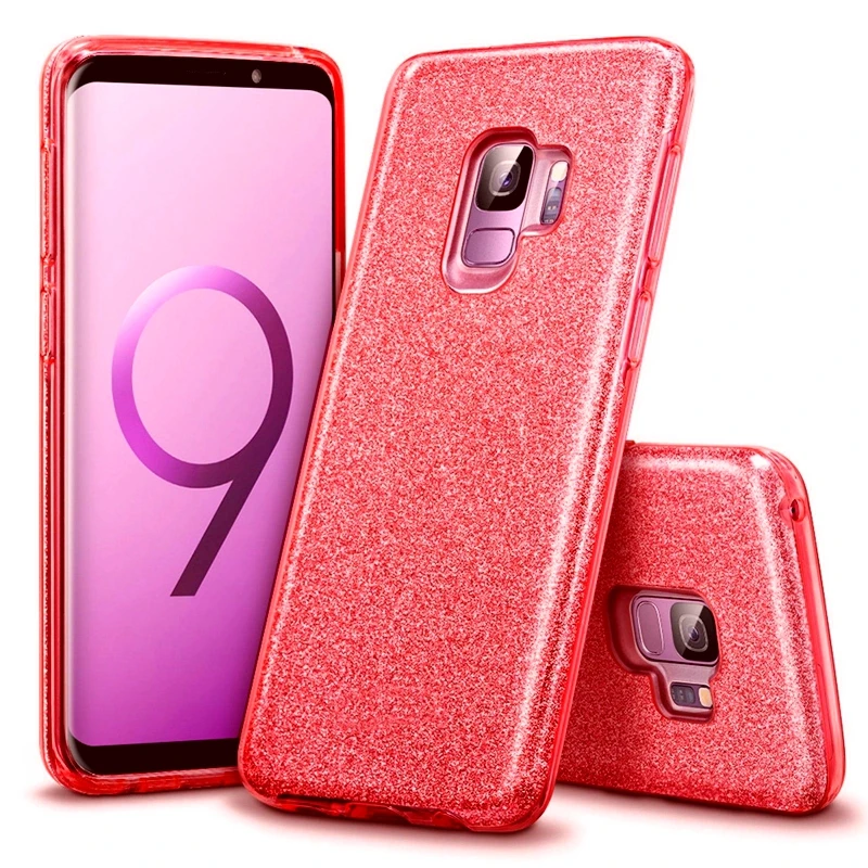 Red 3 Слои защитный ТПУ чехол для samsung Galaxy Note 8, 9, 10, S8 S9 S10 A6 A8 плюс J4 J6 J8 A3 A5 A7 J3 J5 J7 S10E крышка - Цвет: Red