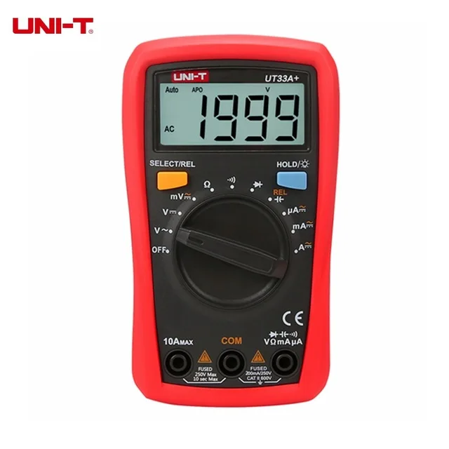 Фото Горячая M103 UNI-T UT33C + цифровой мультиметр DMM DC/AC V/A Cap частота Res диодный тестер Ручной Горячая M103 UNI-T UT33C + цифровой мультиметр DMM DC/AC V/A Cap частота Res диодный тестер Ручной
