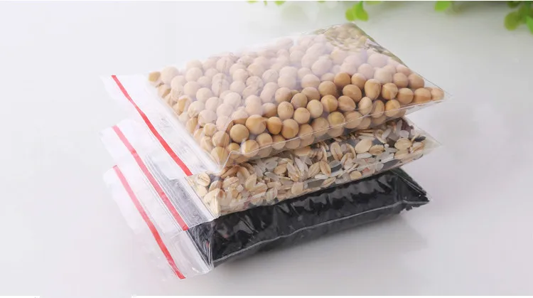 100 шт Пластиковые Ziplock Сумки Ювелирные изделия Малый мешок с застежкой упаковки пищевых продуктов молнии замок сумки ясные свежие сохраняя пылезащищенные