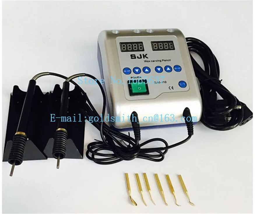 220V Dental Lab Wax Welder with 2 pens Complete with 6 Tips Electric Waxer Carving Knife Machine