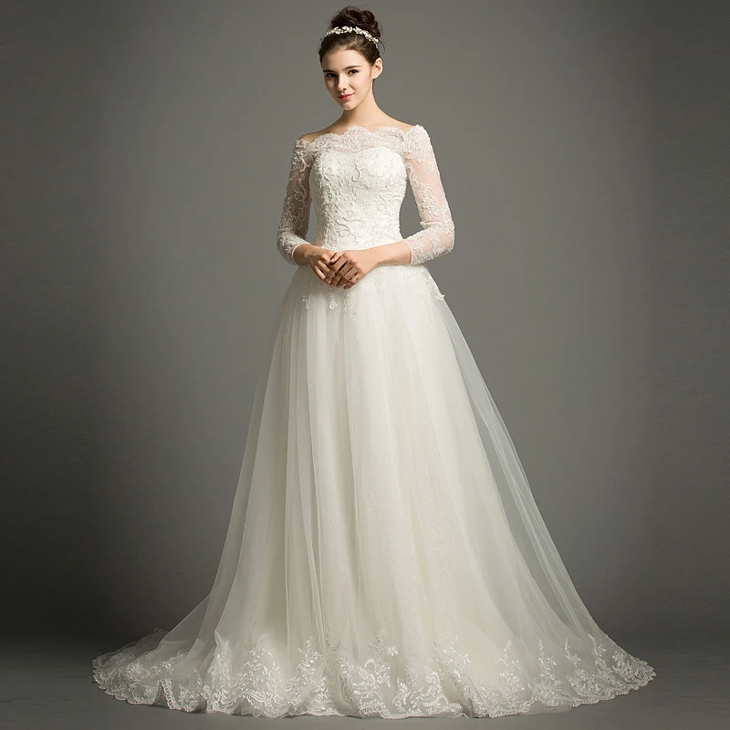 Винтажное кружевное платье с вырезом лодочкой и открытой спиной Vestidos De Novia