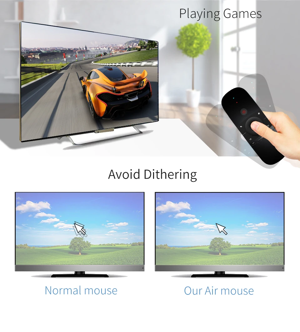PULIERDE 57B Air mouse, 2,4 ГГц, беспроводная клавиатура, перезаряжаемый английский мини пульт дистанционного управления для Windows, Android, Tv Box, Мини Pc gamer