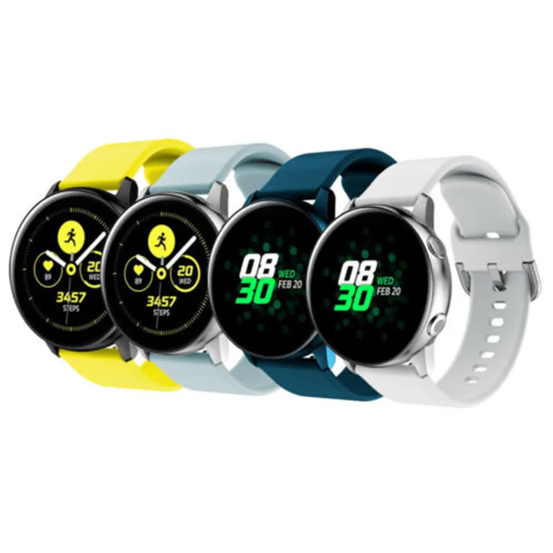 

(2/4/8 упаковок) мягкий силиконовый ремешок для спортивных часов Samsung Galaxy Watch Активный браслет Galaxy 42 мм ремешок для часов 20 мм
