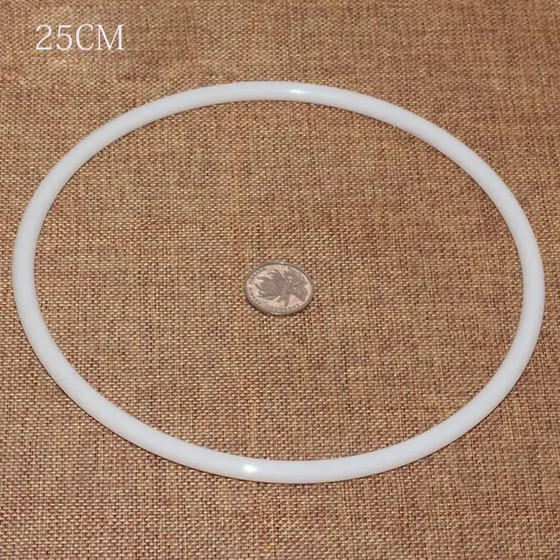 25cm 1 шт. пластиковое белое прочное ремесло кольцо «Ловец снов» круглый обруч DIY аксессуары ручной работы подарок материал для изготовления рукоделия 5 размер - Цвет: 25cm