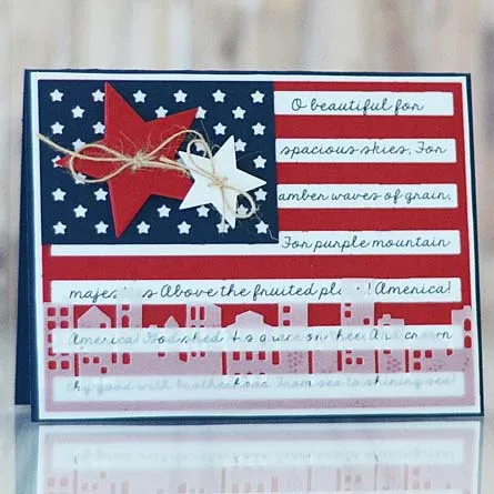 DIY Crafts Scrapbooking Cutting Dies Metal American Flag Stencil for Paper Cards Album snijmal en embossing Troqueles | Дом и сад