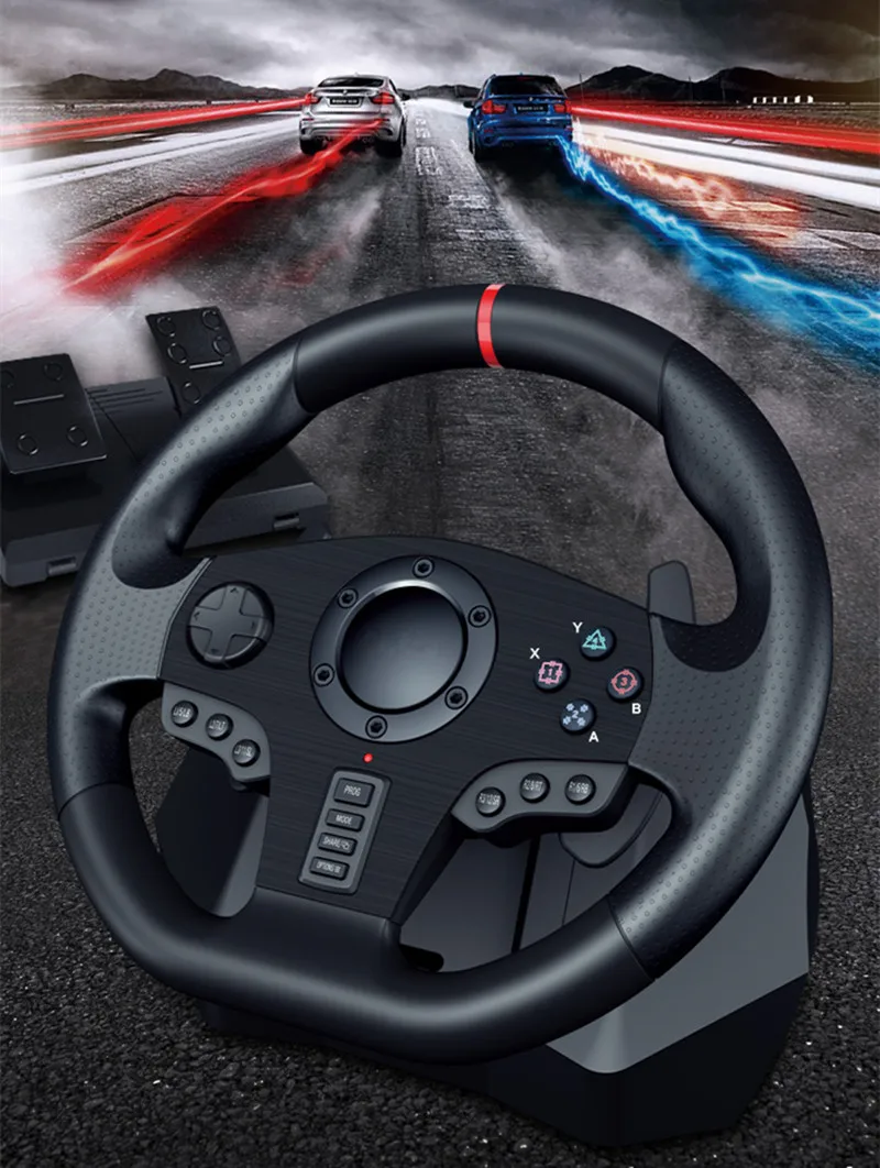 Игровой руль на 900 градусов, компьютерная игровая консоль, ведущая машина для вождения, школа обучения, симулятор, игра в гоночный автомобиль, игровой рокер