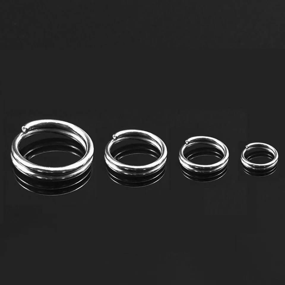 100 шт./пакет полезные однотонные Нержавеющая сталь рыболовная оснастка