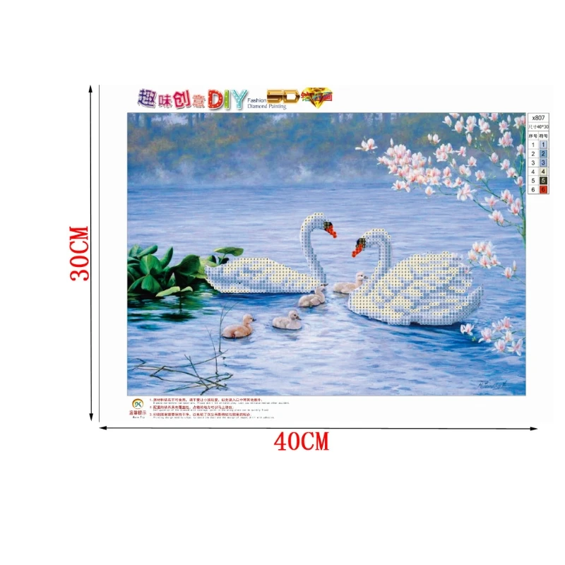 Алмазная 5D картина сделай сам вышивка с лебедем озером Набор для вышивки