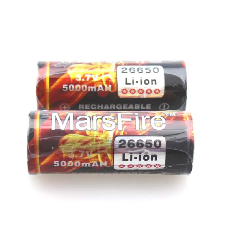 Литий ионная аккумуляторная батарея MarsFire 26650 5000 мАч 3 7 в с защитной печатной