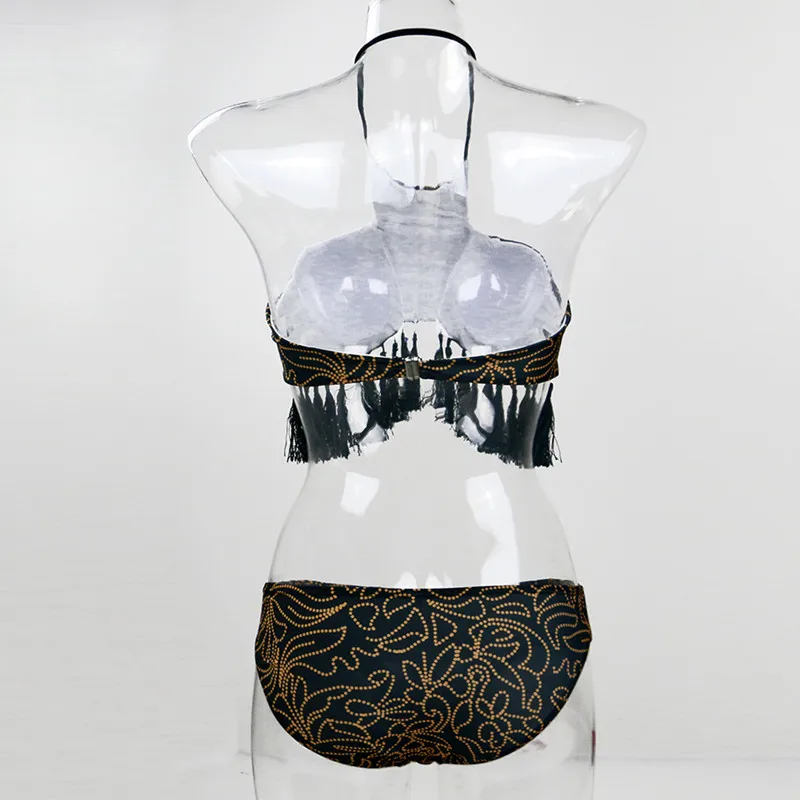 2019 бикини с бретелькой через шею одежда для плавания женский сексуальный