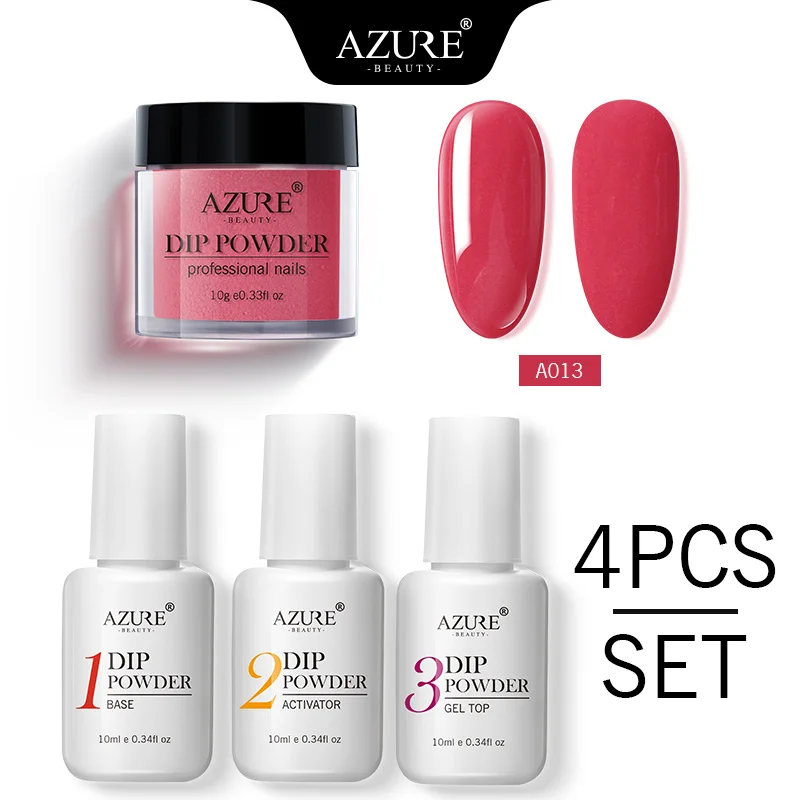 Azure Beauty набор для нанесения пудры 4 шт./лот с блестящим блеском градиентного цвета