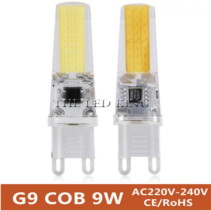 2019 новая светодиодная лампа G4 G9 AC / DC 12 В 220 3 Вт 6 9 COB LED лампочка с регулируемой