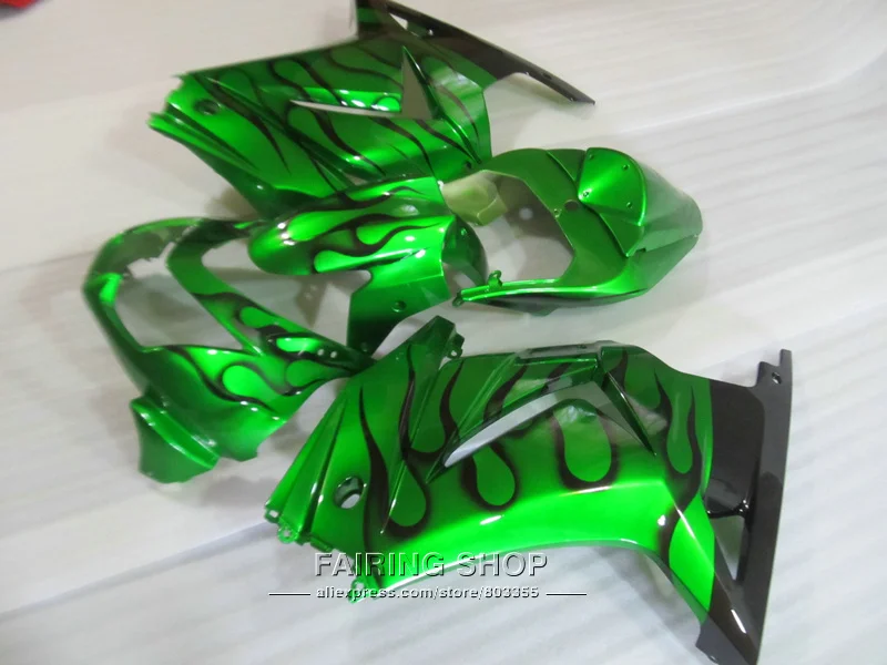 Неокрашенный комплект обтекателей для Kawasaki ninja 250r 08 09 10-14 2008-2014 черное пламя