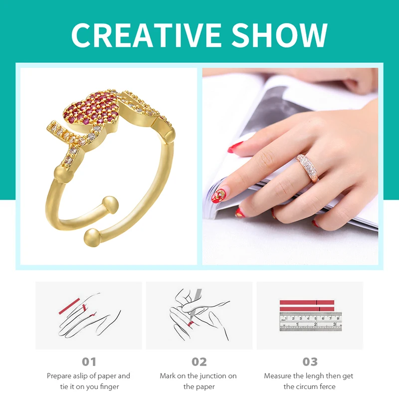 ZHUKOU 21x22 мм латунные кубические циркониевые хрустальные кольца для женщин кольцо