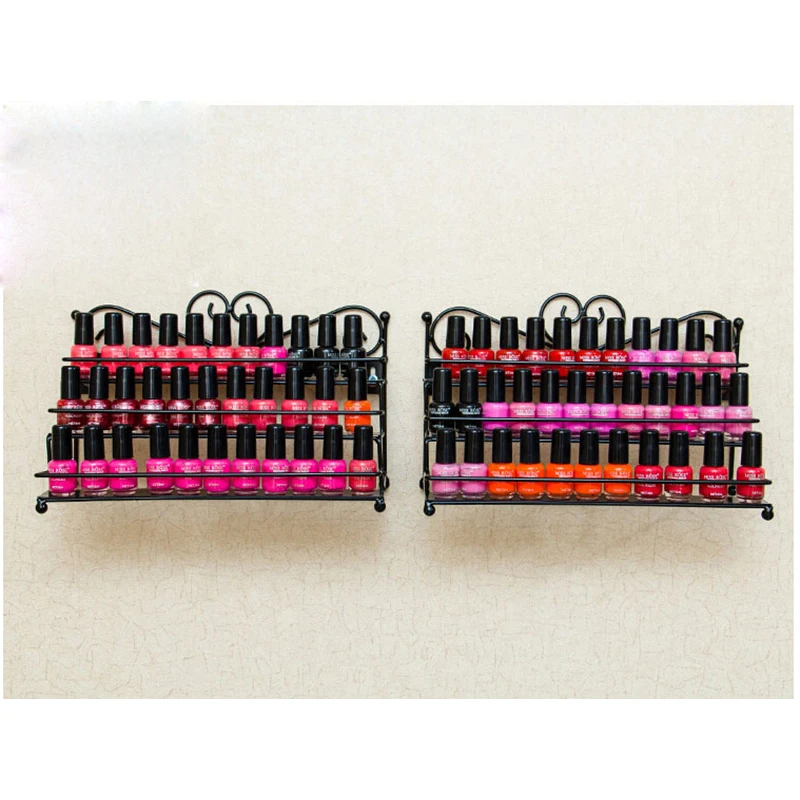 Настольная стойка для лака ногтей 3 слоя подставка хранения железная арт-полки