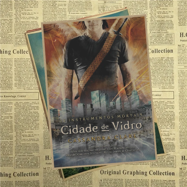 The Mortal Instruments: Город костей лилия Коллинз винтажные плакат из крафт бумаги лучший