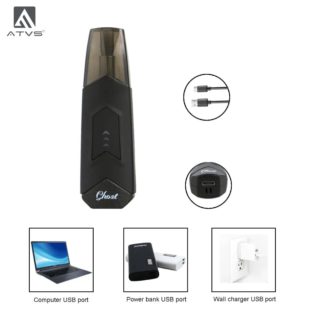 Оригинальный квадроцикл призрак Vape ручка 350 мАч батарея 1.5ohm керамика катушки