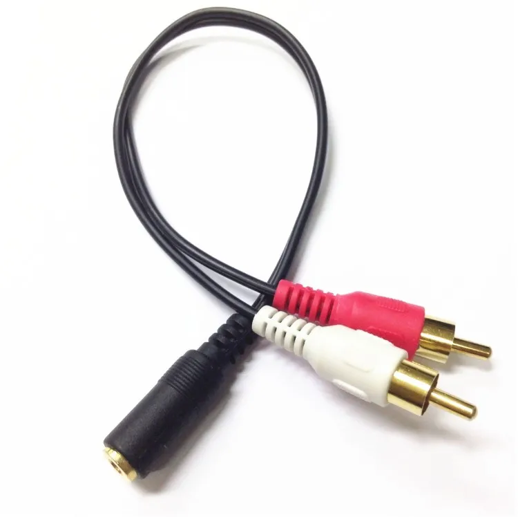 

Dual 20CM RCA Cable Stereo Audio Video Adapter 3.5mm Cable Double Female Jack To 2RCA Male Socket 3.5 Y Plug Converter