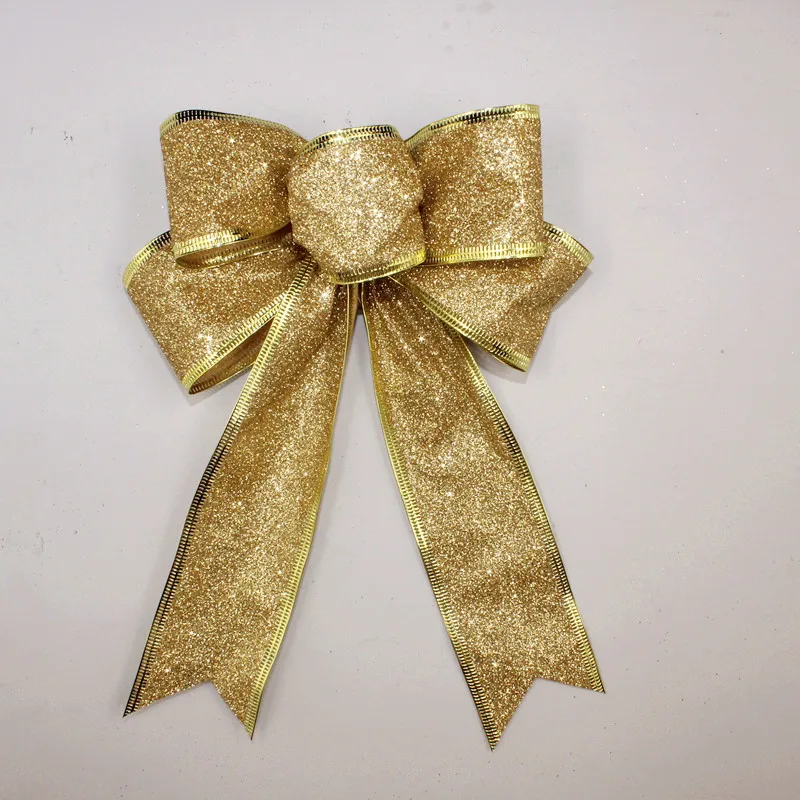 3 вида цветов большой красный цвет серебристый Золотой Рождество ленты лук