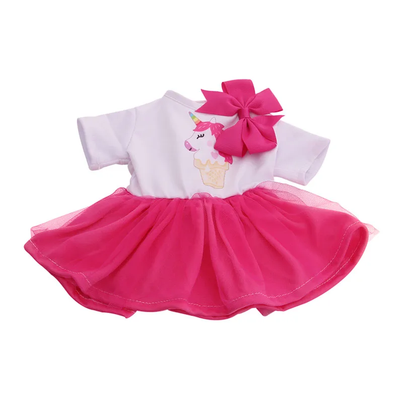 Стильное и красивое платье-единорог luckdoll для американской куклы 18 дюймов 43 см |