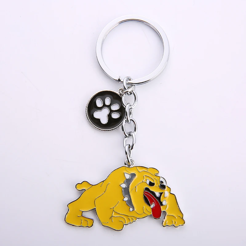 Новинка кольцо для ключей в виде милого бульдога собаки животного|Брелоки| |