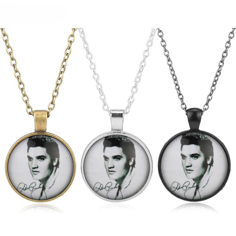 MOCHUN Love Elvis Presley карманные часы ожерелье женские медальон для девушек леди - Фото №1