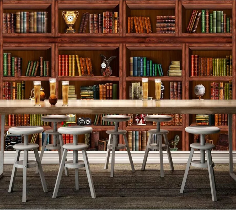 3D-обои на заказ wellyu Настенные обои для гостиной книжной полки книжного шкафа