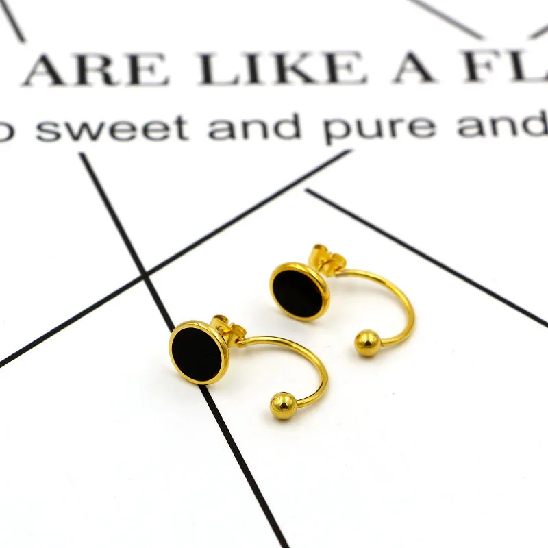 2017 New Womens Fashion Jewelry Stud Earring Titanium Circle Earrings for Women fashion ear stud | Украшения и аксессуары