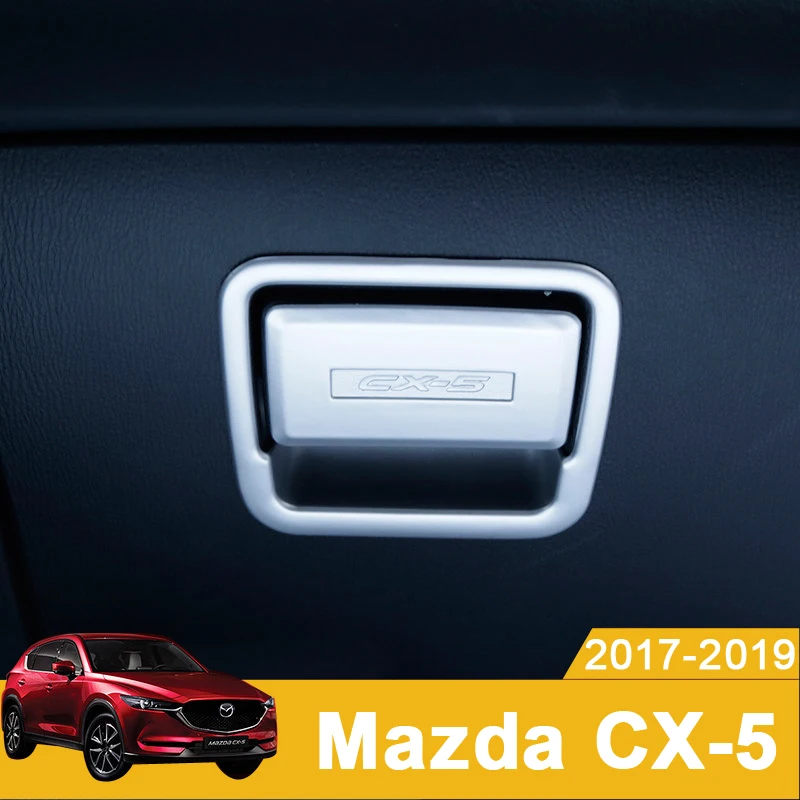 

Car Glove Box Copilot Storage Switch Handle Sequins Stickers Trim Cover ABS Chrome For MAZDA CX-5 CX5 2017-2021 2022 Accessories