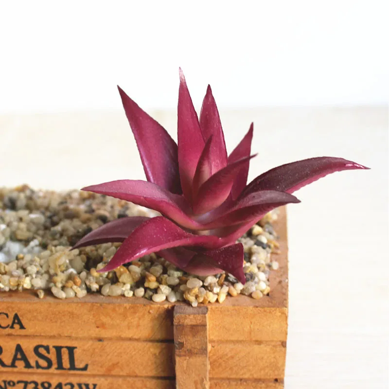 34 Charming Accessories Flocking DIY Mini Plant Plastic 1pc New Bridal Bouquet Fashion Purple Succulents Flower wall Floral - Цвет: 34