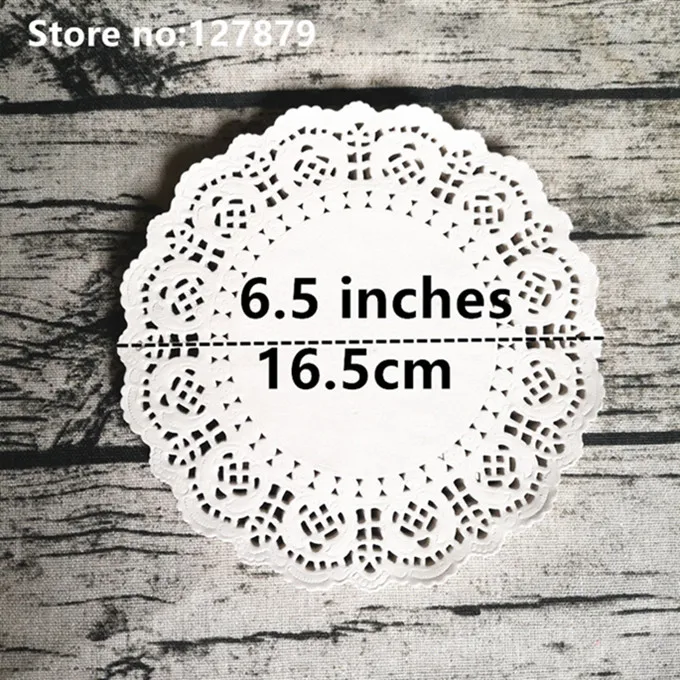 6.5 inches 100 шт много размеров белые круглые кружевные бумажные салфетки ремесло подстаканники подстилки Свадебные Рождественские украшения стола - Цвет: 6.5 inches