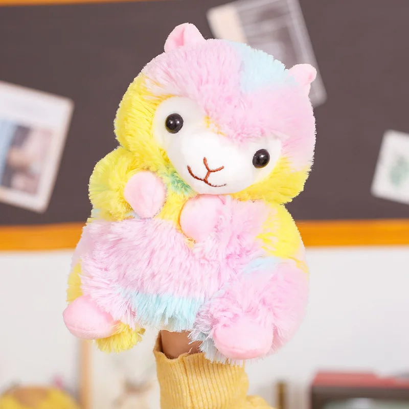 Aeruiy Cartoon Alpaca Appease Interactive Puppet Plush Toy Doll Stuffed Animal Glove Kindergarten Children Education Gift | Игрушки и