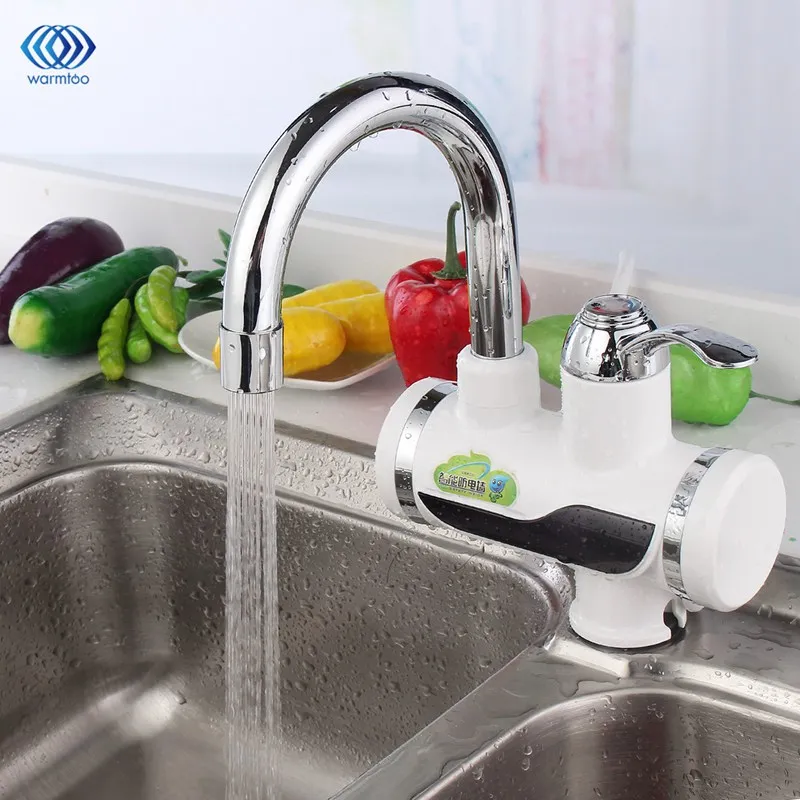 Электрический водонагреватель светодиодный цифровой дисплей кухонный кран без