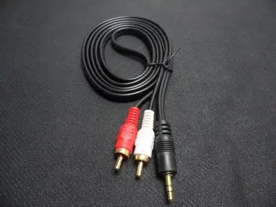 Аудио кабель 3 5 мм поворот двух точек 2RCA двойной лотос Подключение компьютера ТВ