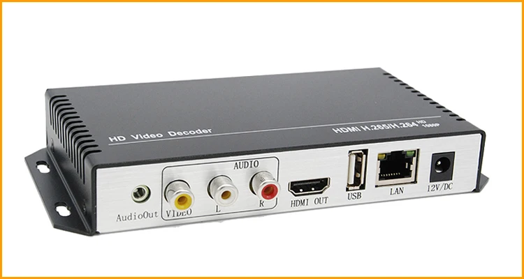 H.265 H.264 Ultra HD 4K видео аудио декодер IP потоковый к HDMI + CVBS AV поддержка выход для