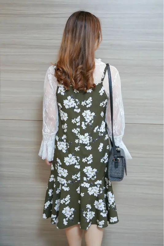 Женское контрастное платье MINSUNDA летнее с цветочным принтом и вставкой