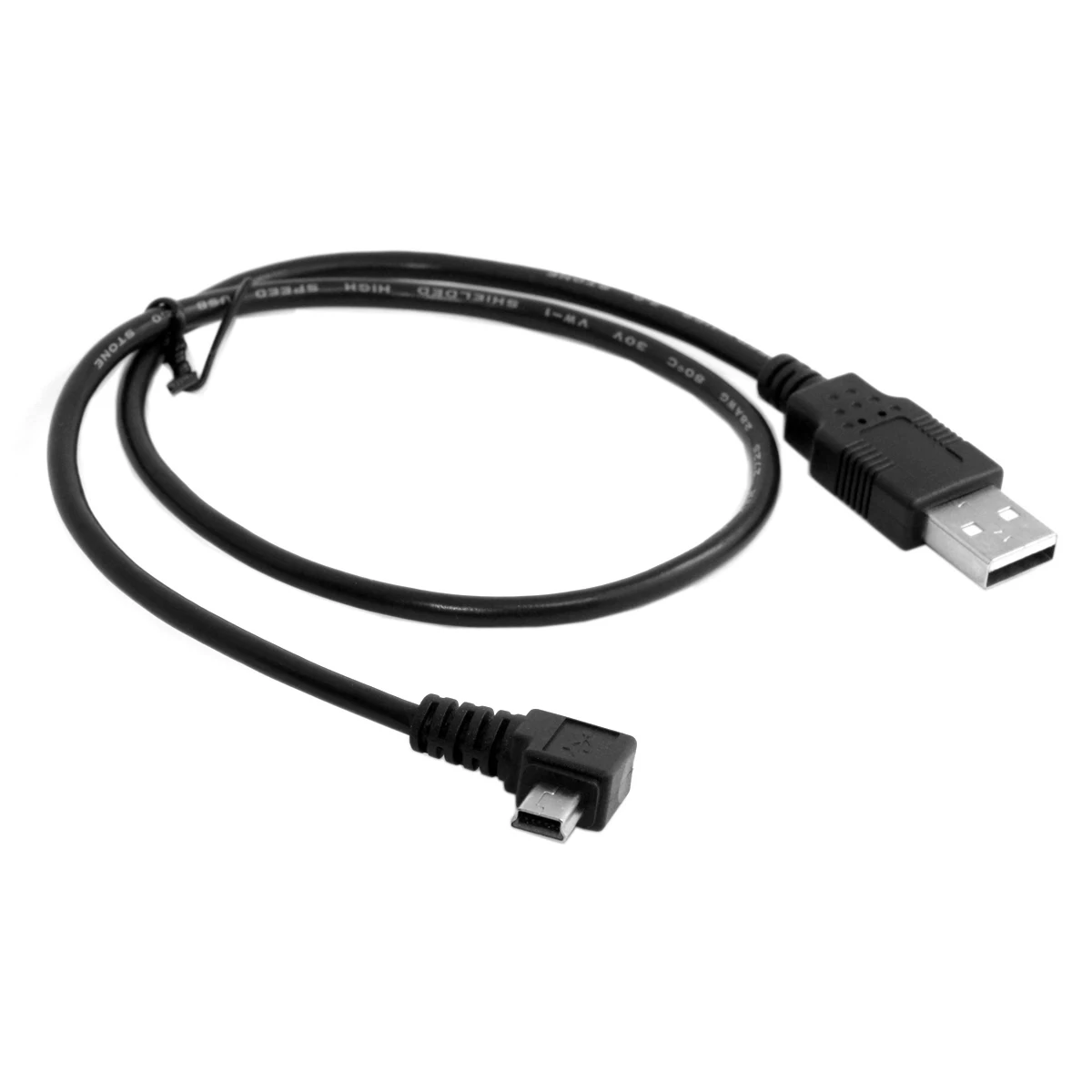 Кабель для передачи данных CableCC 5pin Mini USB тип в левый угол 90 градусов на 2 0 A папа 5 м |