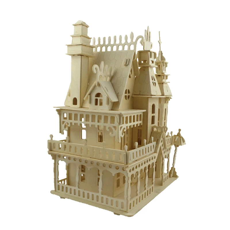 BOHS Викторианский кукольный домик игрушки фантазия вилла 3D головоломка DIY