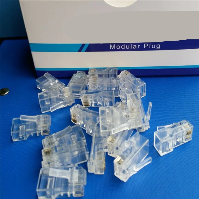 Позолоченный Ethernet кабель Cat5 Lan 50 шт./лот UTP CAT 5 RJ 45 сетевой коннектор f. Laptop Router RJ45