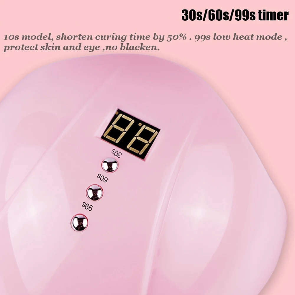 36W Nail Art UV Gel Dryer USB Charge Lamp 12 Led Light For With Timer Smart Touch Button | Красота и здоровье