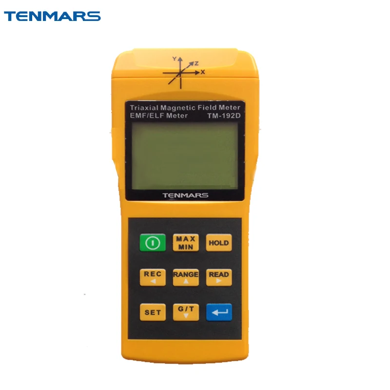 TENMARS TM-192D 3-Axis ЭМП электромагнитное Измеритель Гаусса с магнитным полем тестер 30 ~