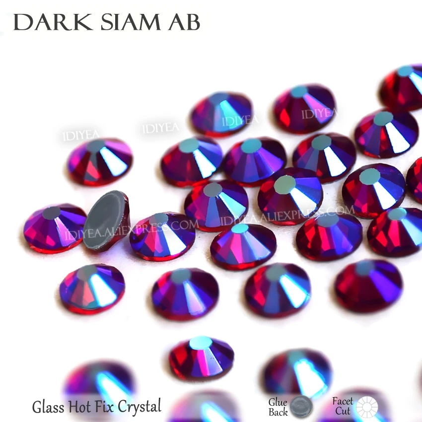 Dark Siam AB исправление для одежды разы стразы кристаллы с горячей фиксацией камни
