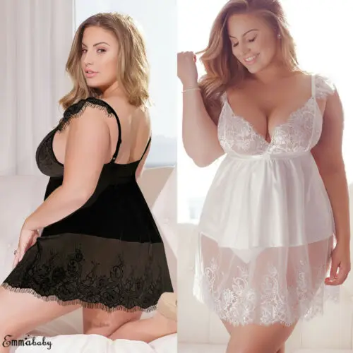 Женское нижнее белье размера плюс 5XL ночная рубашка одежда для сна кружевное