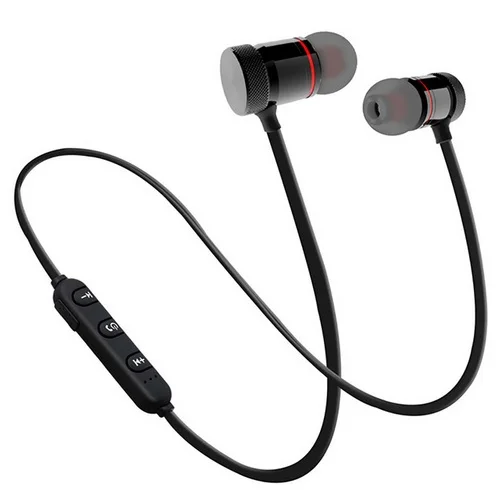 Беспроводные Bluetooth наушники Металлические Магнитные стерео Бас Наушники