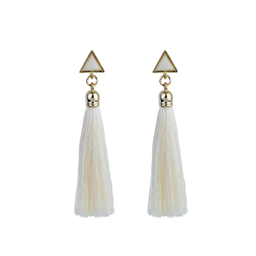 New Ethnic Style Long Section Of The Tassel Cord Earrings Exaggerated Vintage Bride Wedding Female C-101 | Украшения и аксессуары