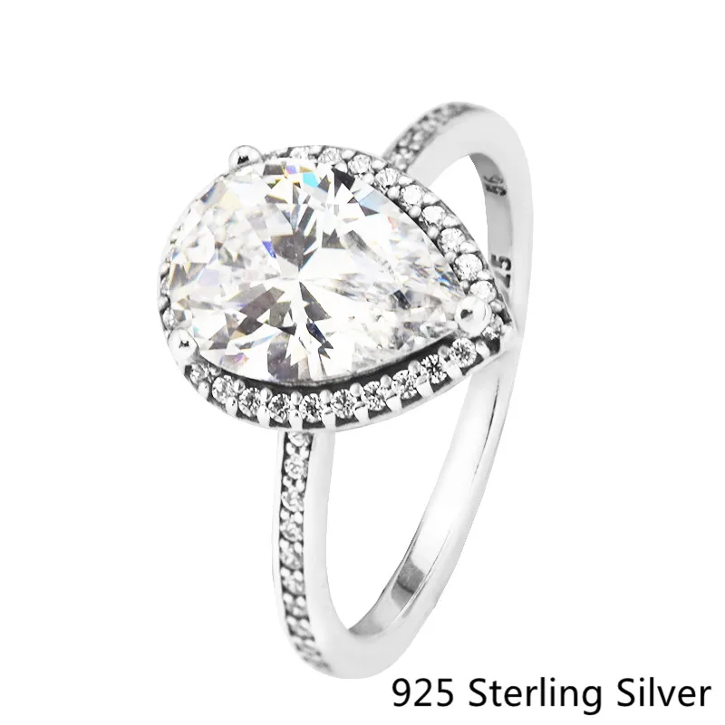 Кольцо женское из серебра 925 пробы в форме капли|ring for|rings for womenring european |