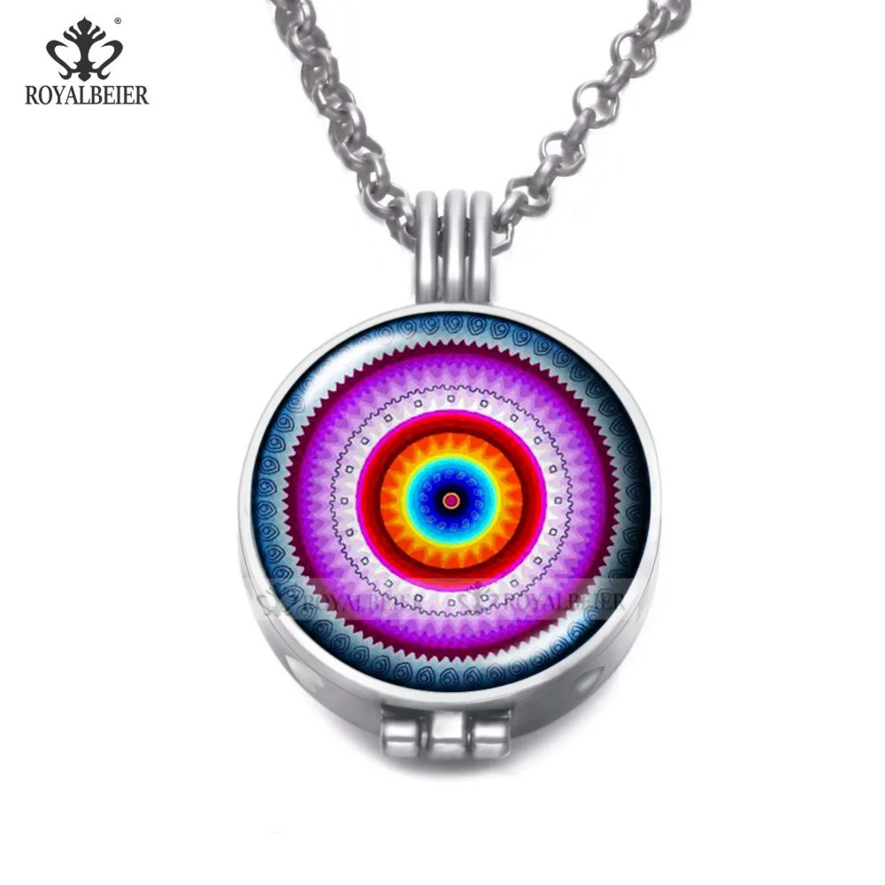 RoyalBeier этнический стиль 3D духи кулон ожерелье шаблон печати Эфирное масло Арома