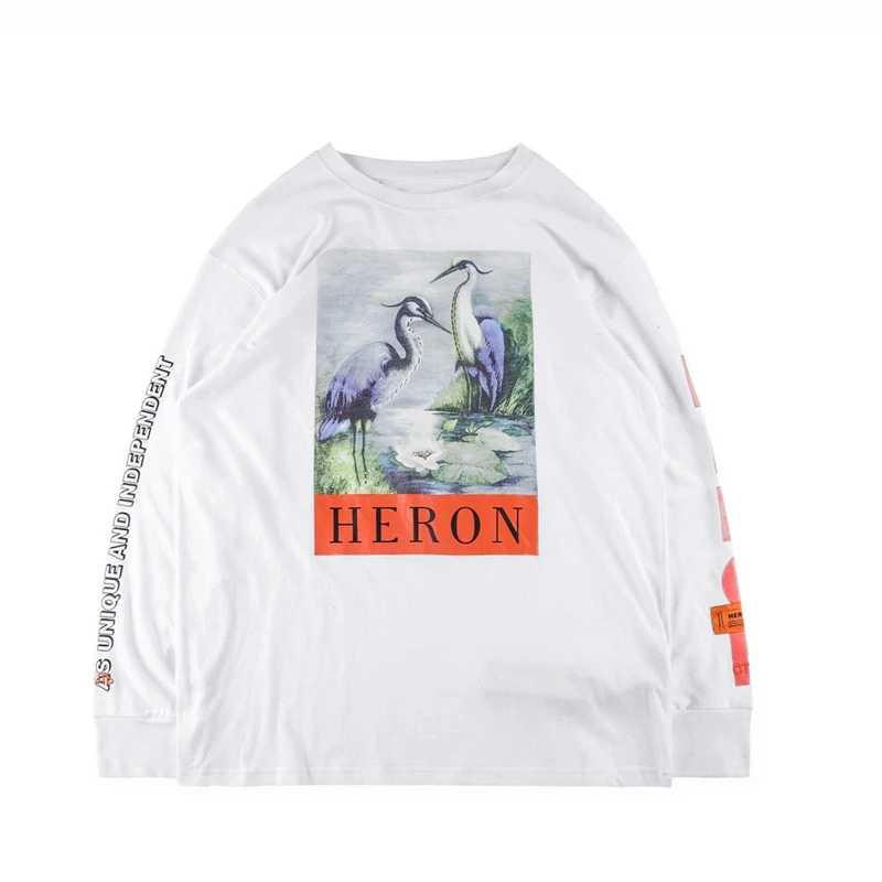 Xieruis 2017fw японского журавля heron Престон Толстовки Для женщин кофты круглый