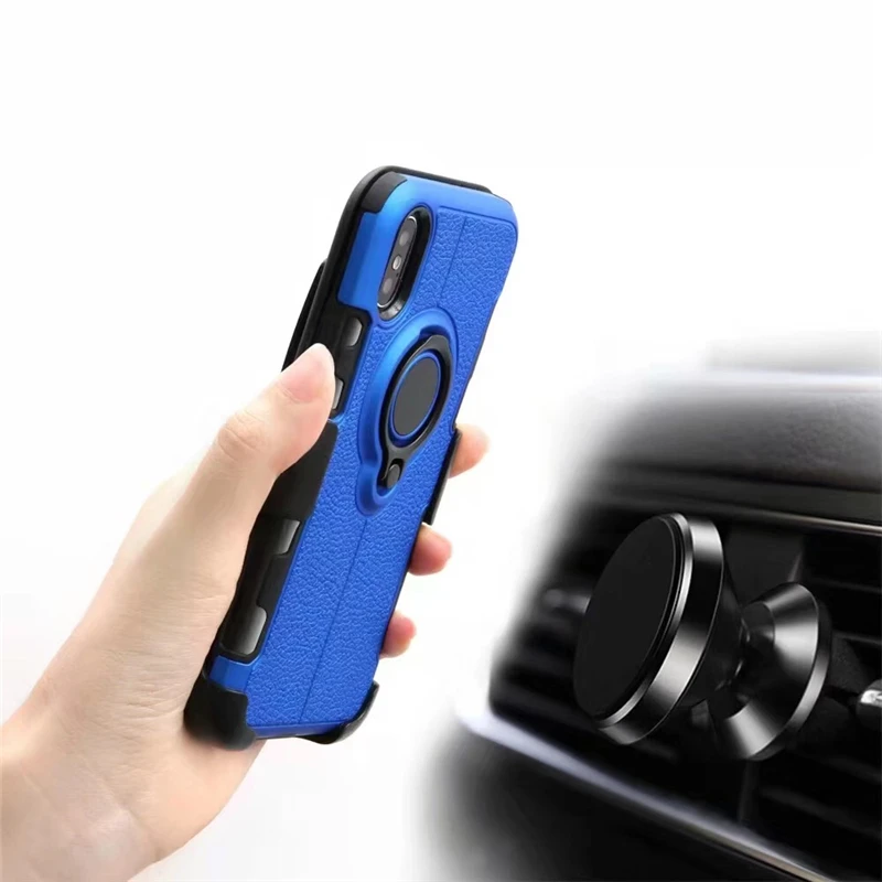 3 в 1 полный защитный чехол для iPhone XMAX X XS вращение автомобиля палец кольцо Крышка XR