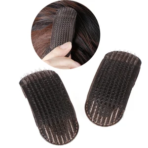 2 шт. базовые вставки для волос, невидимые шпильки для волос, дышащий коврик для челки, заколки для волос, черный, кофейный цвет, набор инструментов для волос принцессы, увеличивающий объем